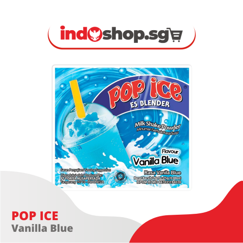Milk Ice Powder | Pop Ice Avocado, Mango, Cappuccino, Strawberry & Vanilla Blue 1 renteng 10 pcs