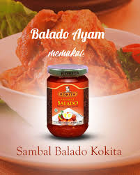 Balado Chili Ready to eat | Kokita Sambal Balado - Glass Jar (350g)