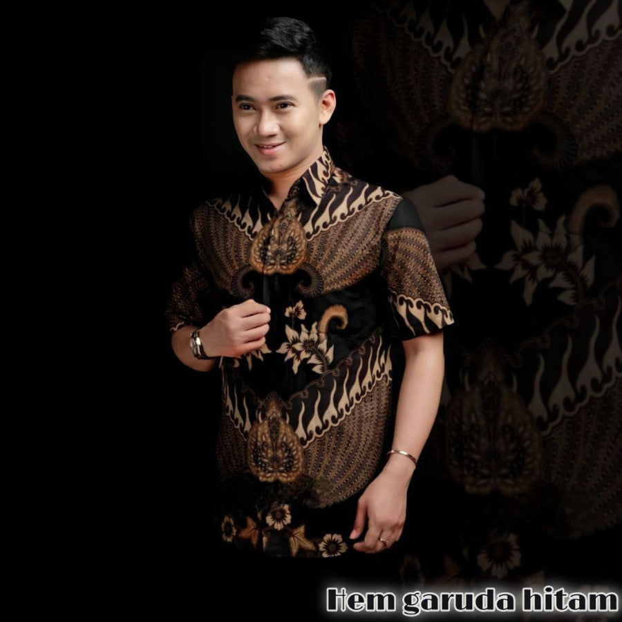 Kemeja Hem Batik Pria lengan pendek murah grosir obral seragaman