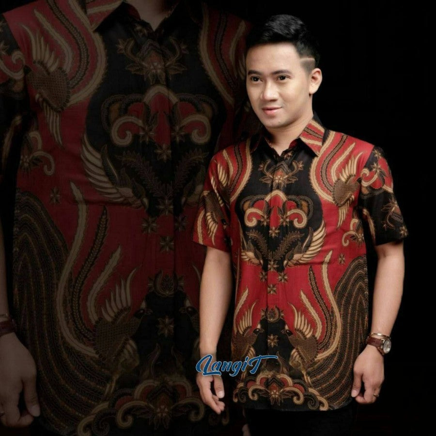 Kemeja Hem Batik Pria lengan pendek murah grosir obral seragaman
