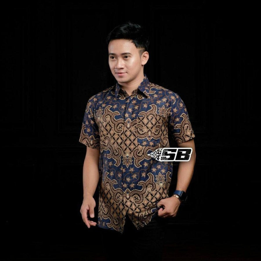 Kemeja Hem Batik Pria lengan pendek murah grosir obral seragaman