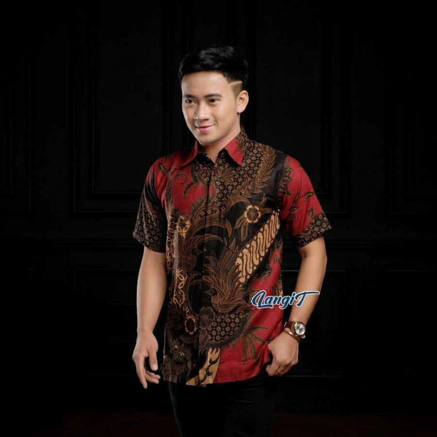 Kemeja Hem Batik Pria lengan pendek murah grosir obral seragaman