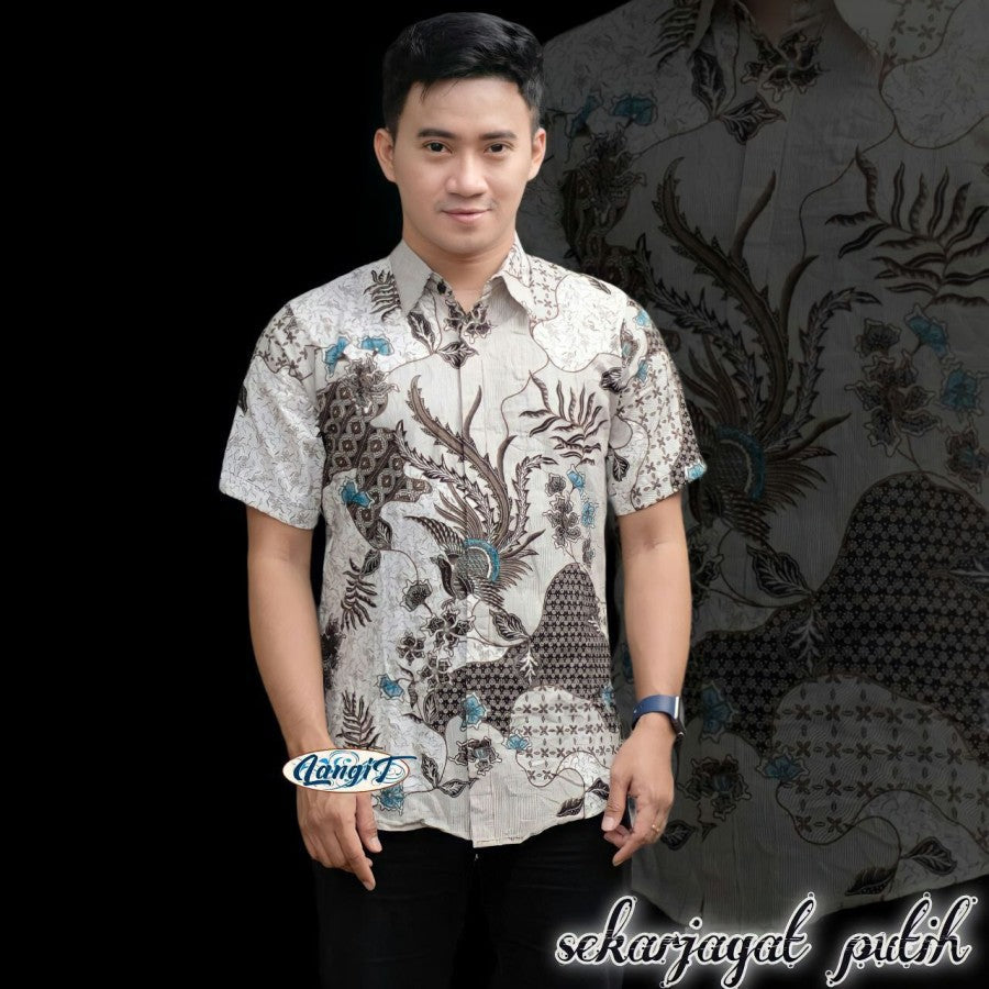 Kemeja Hem Batik Pria lengan pendek murah grosir obral seragaman
