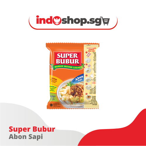 Instant Porridge Super Bubur Abon Sapi & Ayam 45 gr | Beef Floss Instant Porridge | Chicken Instant Porridge
