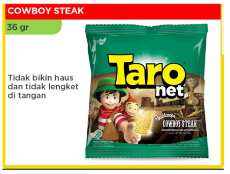 Potato Snack Taro Net Snack 32GR | Seaweed | Barbecue BBQ | Cowboy Steak | Italian Pizza #indoshop#
