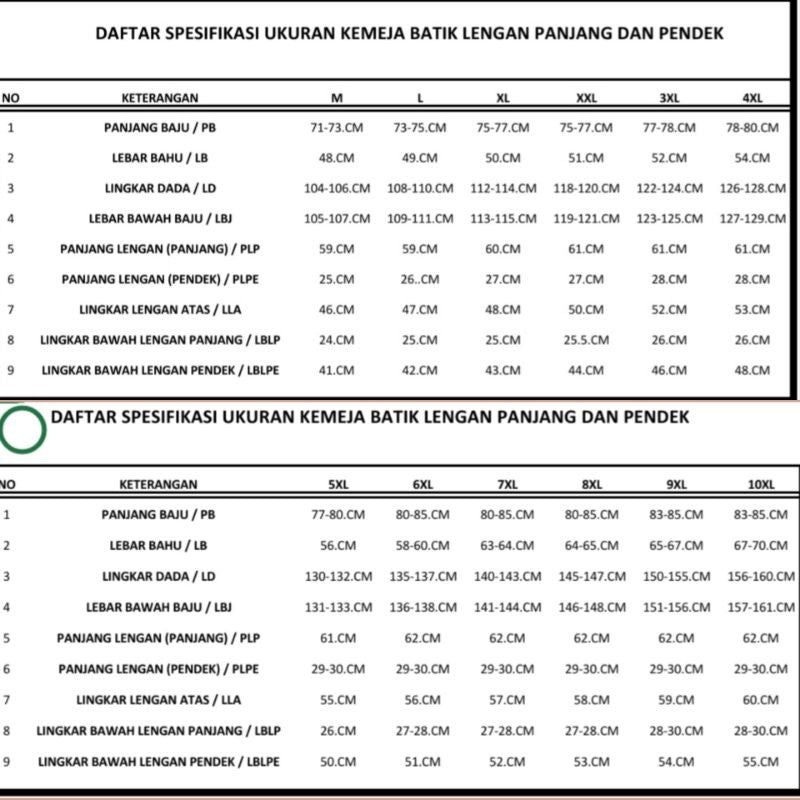 batik pria jumbo Lengan pendek M L XL XXL 3XL4XL5XL6XL7XL8XL9XL10XL