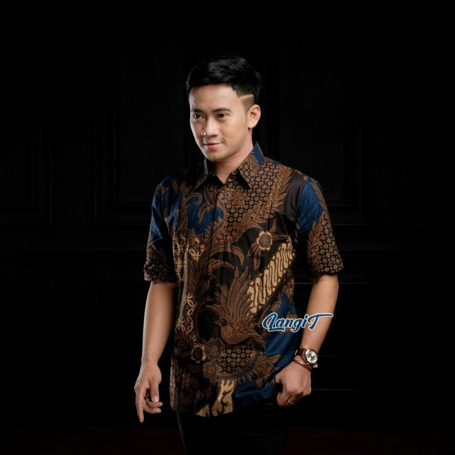 batik pria jumbo Lengan pendek M L XL XXL 3XL4XL5XL6XL7XL8XL9XL10XL