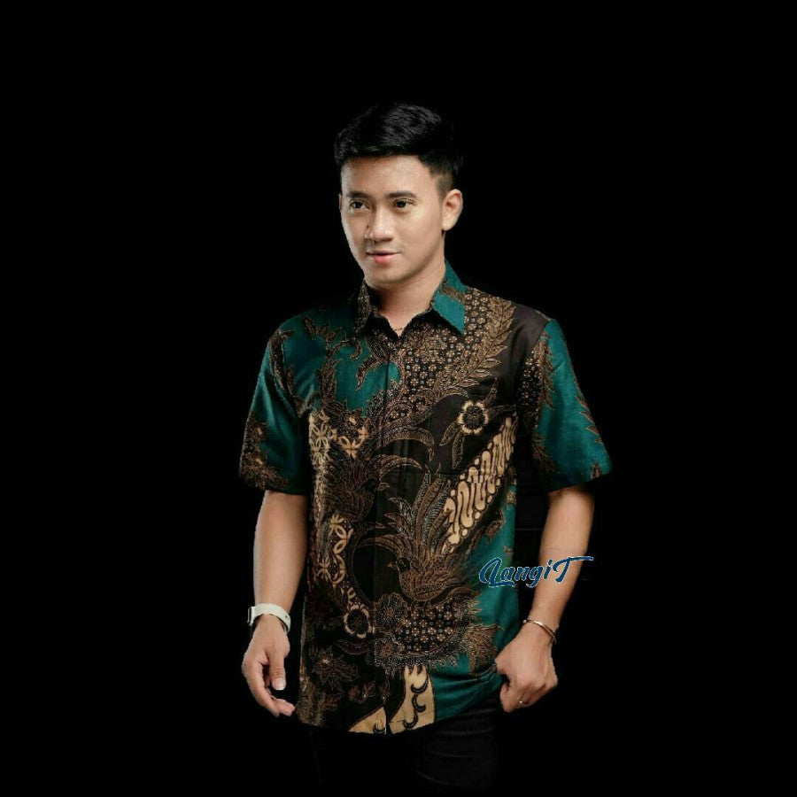 batik pria jumbo Lengan pendek M L XL XXL 3XL4XL5XL6XL7XL8XL9XL10XL