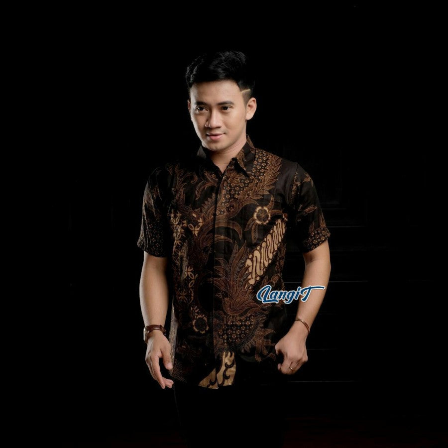 batik pria jumbo Lengan pendek M L XL XXL 3XL4XL5XL6XL7XL8XL9XL10XL