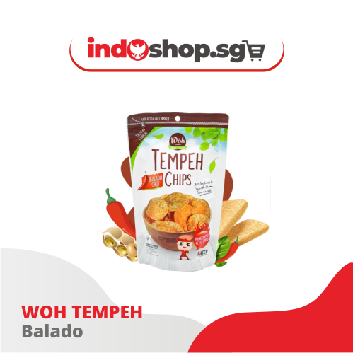 Woh Tempeh Chips 100 gr | Balado/Hot and Spicy | Barbecue | Seaweed #indoshop#