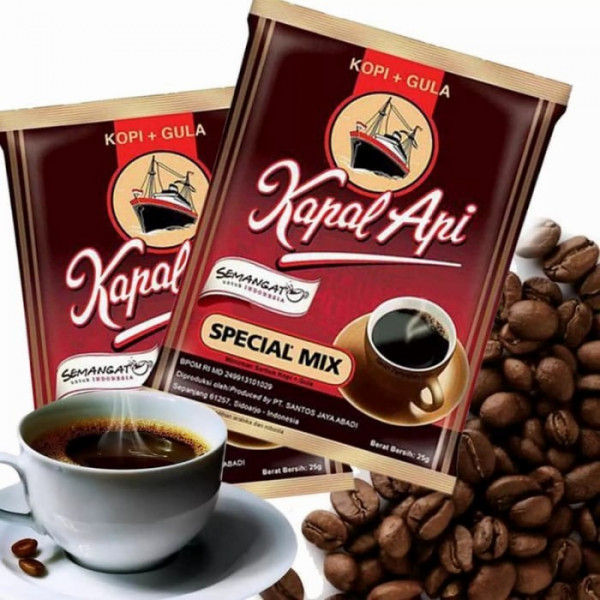 Kopi Kapal Api Classic Black Coffee – 10-Sachet Value Pack (Rich Indonesian Brew)