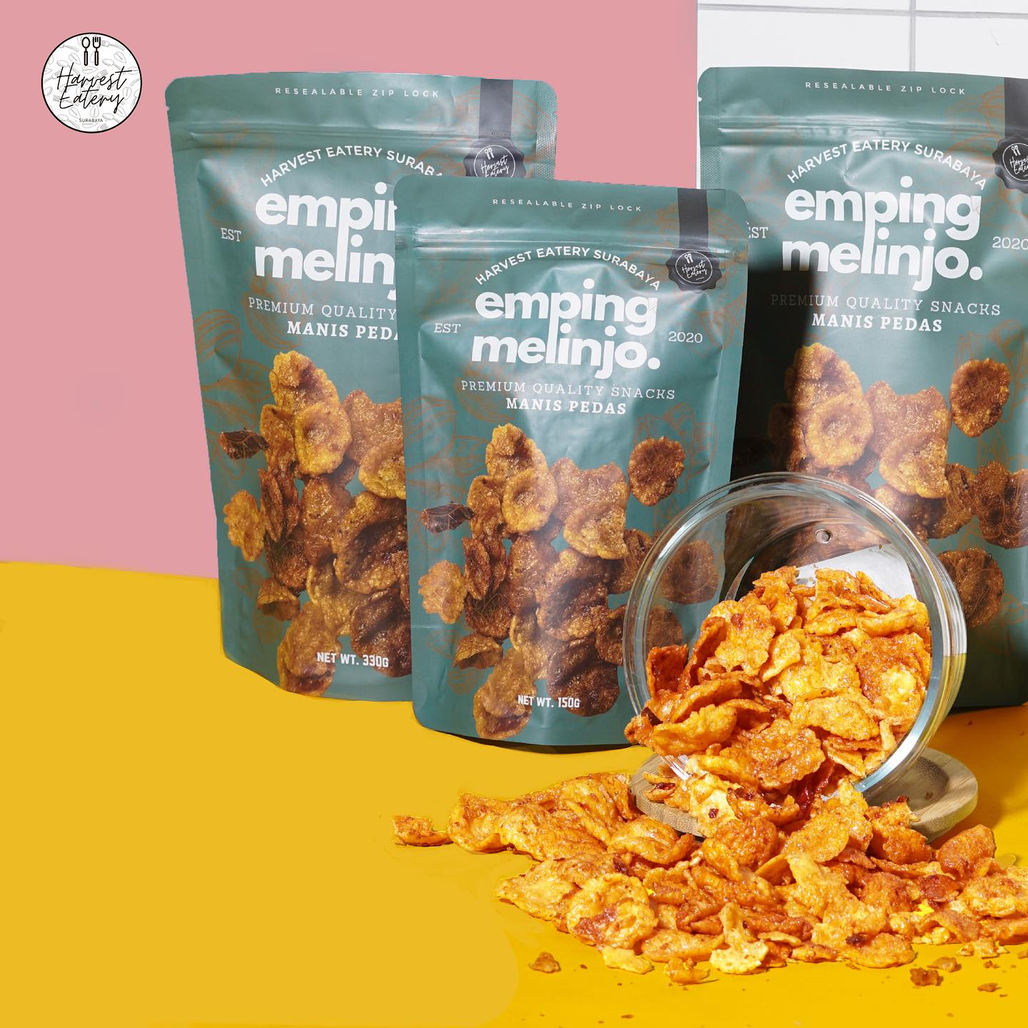 Emping Melinjo Cracker 330 gr / 500 gr | Harvest Eatery