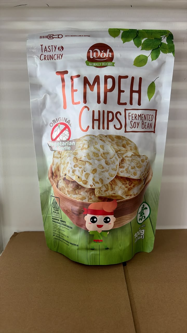 Woh Tempeh Chips 100 gr | Balado/Hot and Spicy | Barbecue | Seaweed #indoshop#
