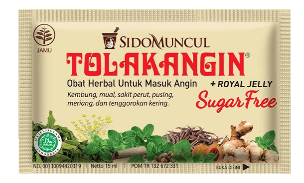 Herbal Remedy Cold Flu 1 Box 12 sachets | Tolak Angin Cair | Original Madu | Royal Jelly Sugar Free | Flu | Anak
