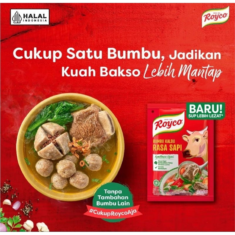 Royco Chicken Beef Seasoning Bumbu Kaldu Ayam 220 gr / Sapi 220 gr