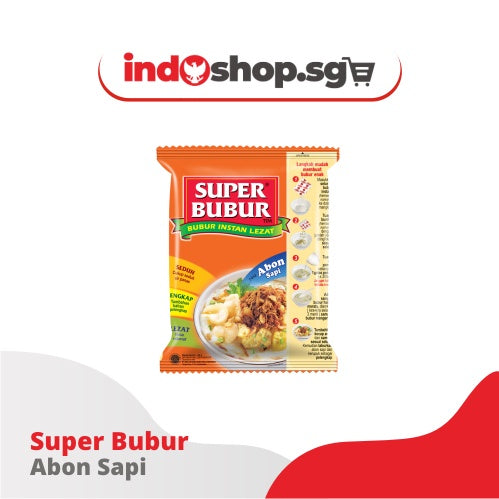 Instant Porridge Super Bubur Abon Sapi & Ayam 45 gr | Beef Floss Instant Porridge | Chicken Instant Porridge