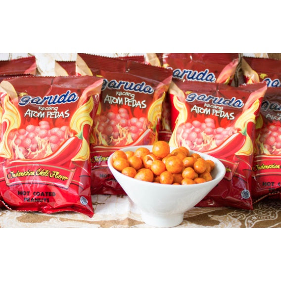 Spicy Coated Peanuts Garuda Kacang Atom Pedas 220 gr