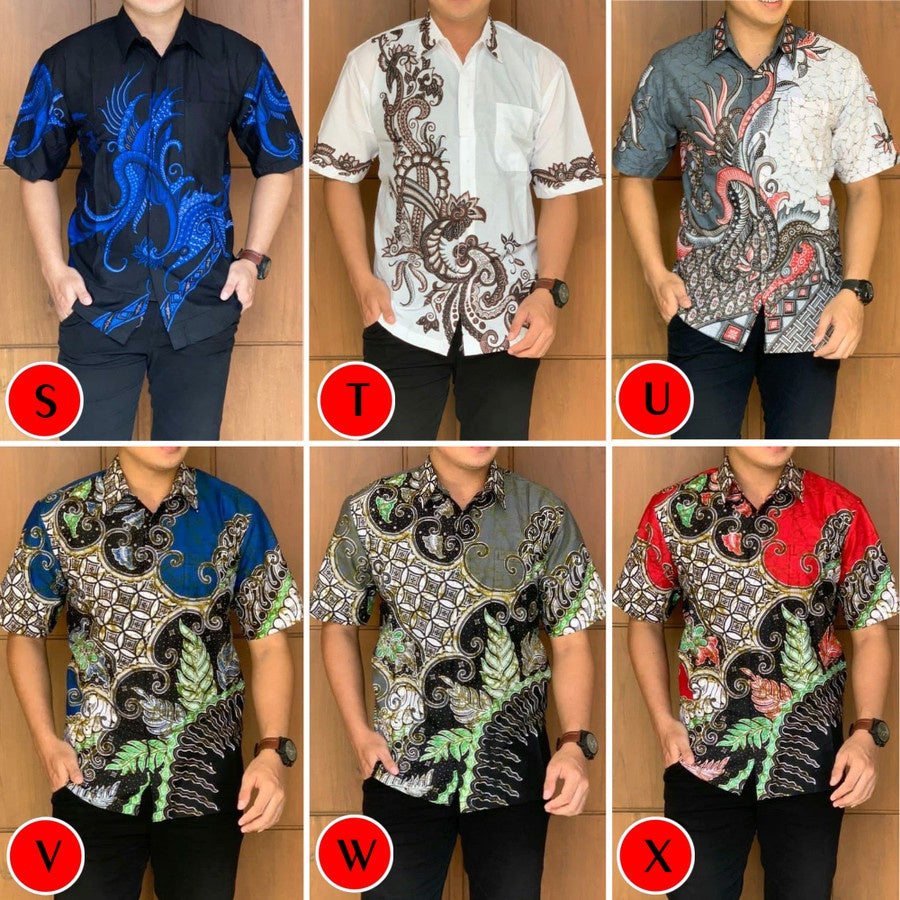 Kemeja Batik Pria Lengan Pendek Pitoo | Batik Pekalongan | M-X Type