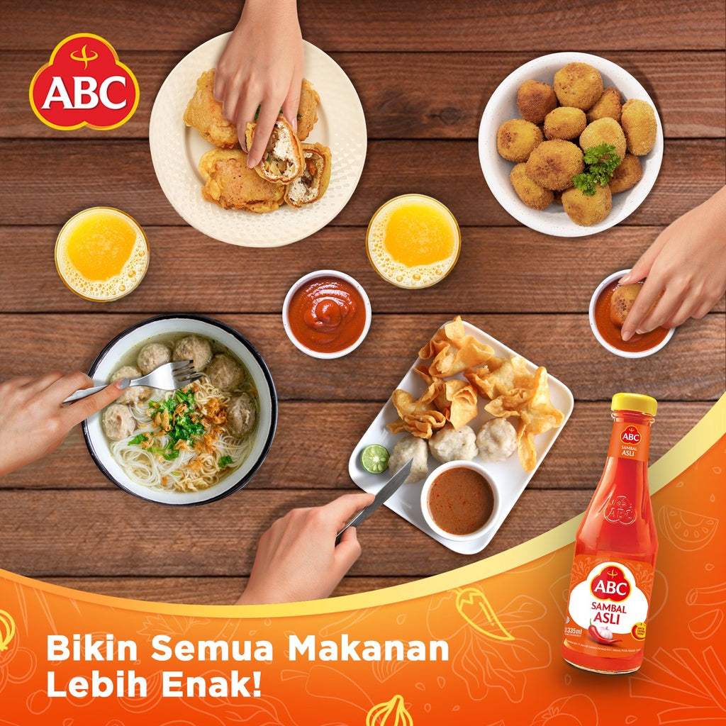 ABC Chili Sauce Sachet | Sambal ABC Sambel Asli sachet isi 1 pack isi 10 @15 gram | Indonesian Chili