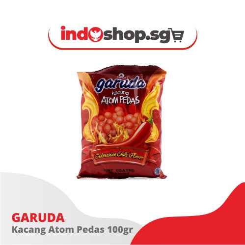 Spicy Coated Peanuts Garuda Kacang Atom Pedas 100 gr