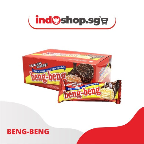 Caramel Chocolate Wafer Bar 1 Box 17pcs 22gr | Beng-Beng #indoshop#