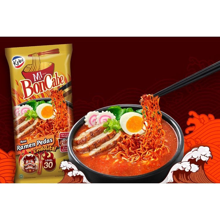 Instant Spicy Fried Noodle Bon Cabe Mie Goreng | Ramen Pedas | BonCabe #indoshop#