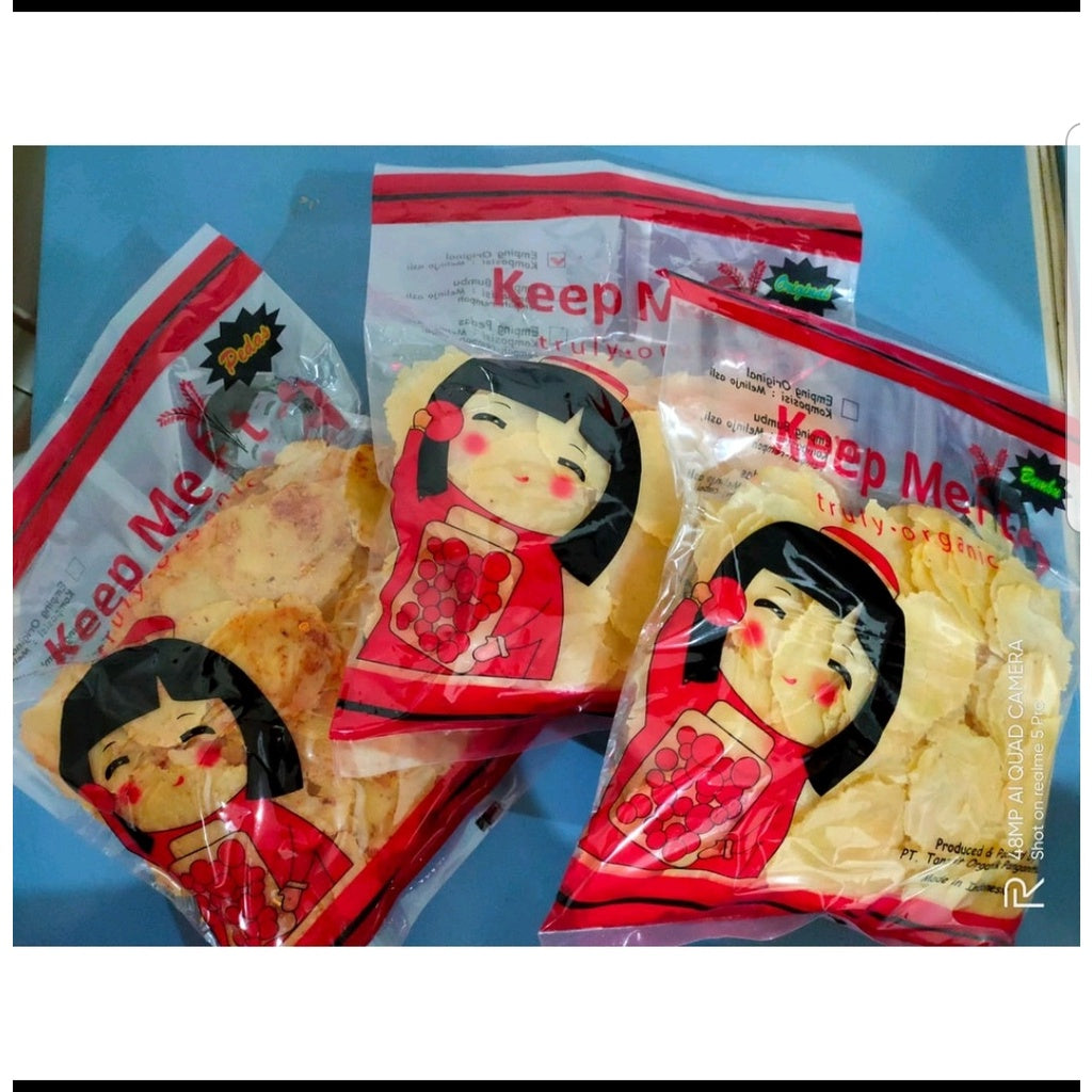 Emping Melinjo Organik (Plain/ Tawar) Snack Sehat by Keep Me Fit