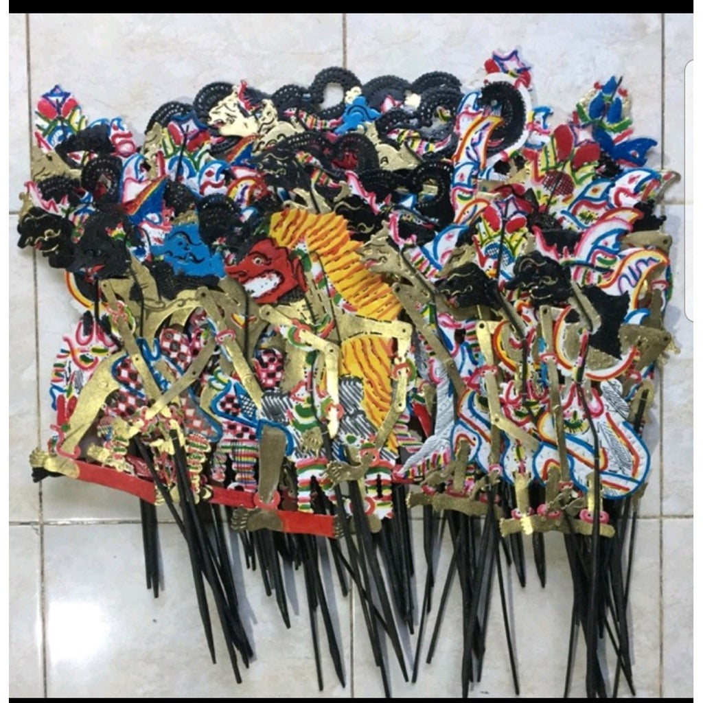 Javanese Puppet | Wayang Kulit Mini Bundle of 2 pcs