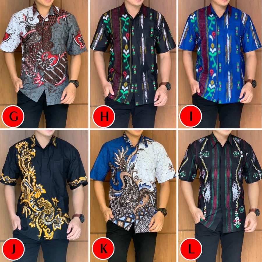 Kemeja Batik Pria Lengan Pendek Pitoo | Batik Pekalongan | A-L Type