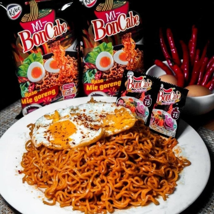 Instant Spicy Fried Noodle Bon Cabe Mie Goreng | Ramen Pedas | BonCabe #indoshop#