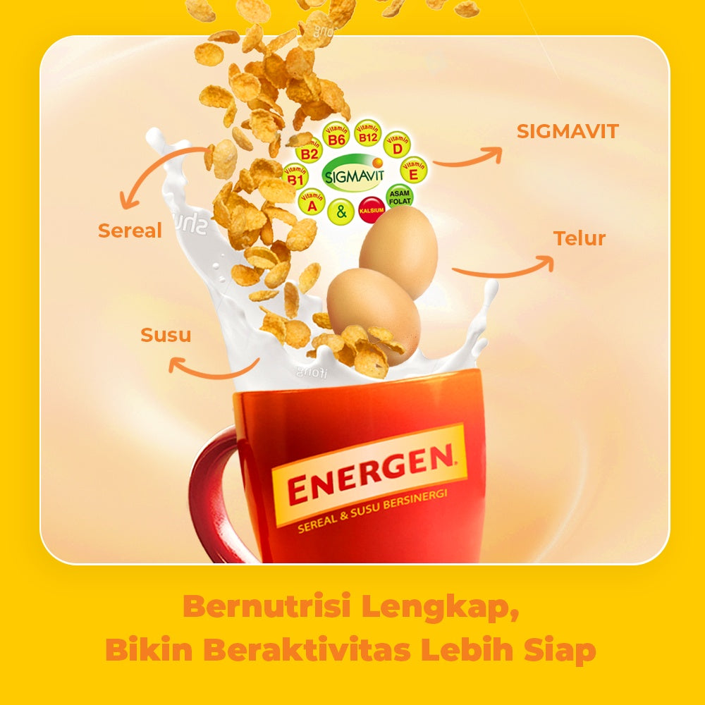 Energen Instant Cereal | Sereal Coklat, Vanila, Kurma, & Jagung | Cereal Chocolate | Vanilla | Dates | Corn | Ginger