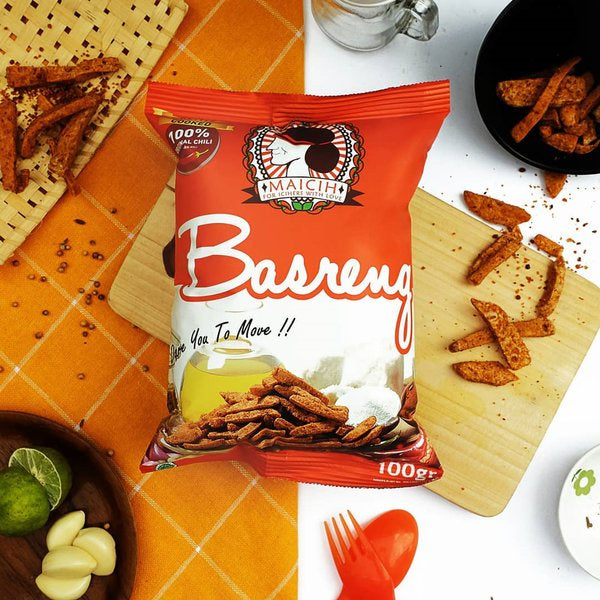 Maicih AXL 100 gr | Keripik Singkong Level 3 | Keripik Singkon Level 5 | Keripik Singkong Level 10 | Basreng | Gurilem