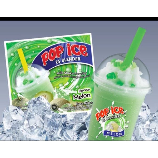 Pop Ice Avocado, Mango, Cappuccino, Strawberry & Vanilla Blue 1 renteng 10 pcs