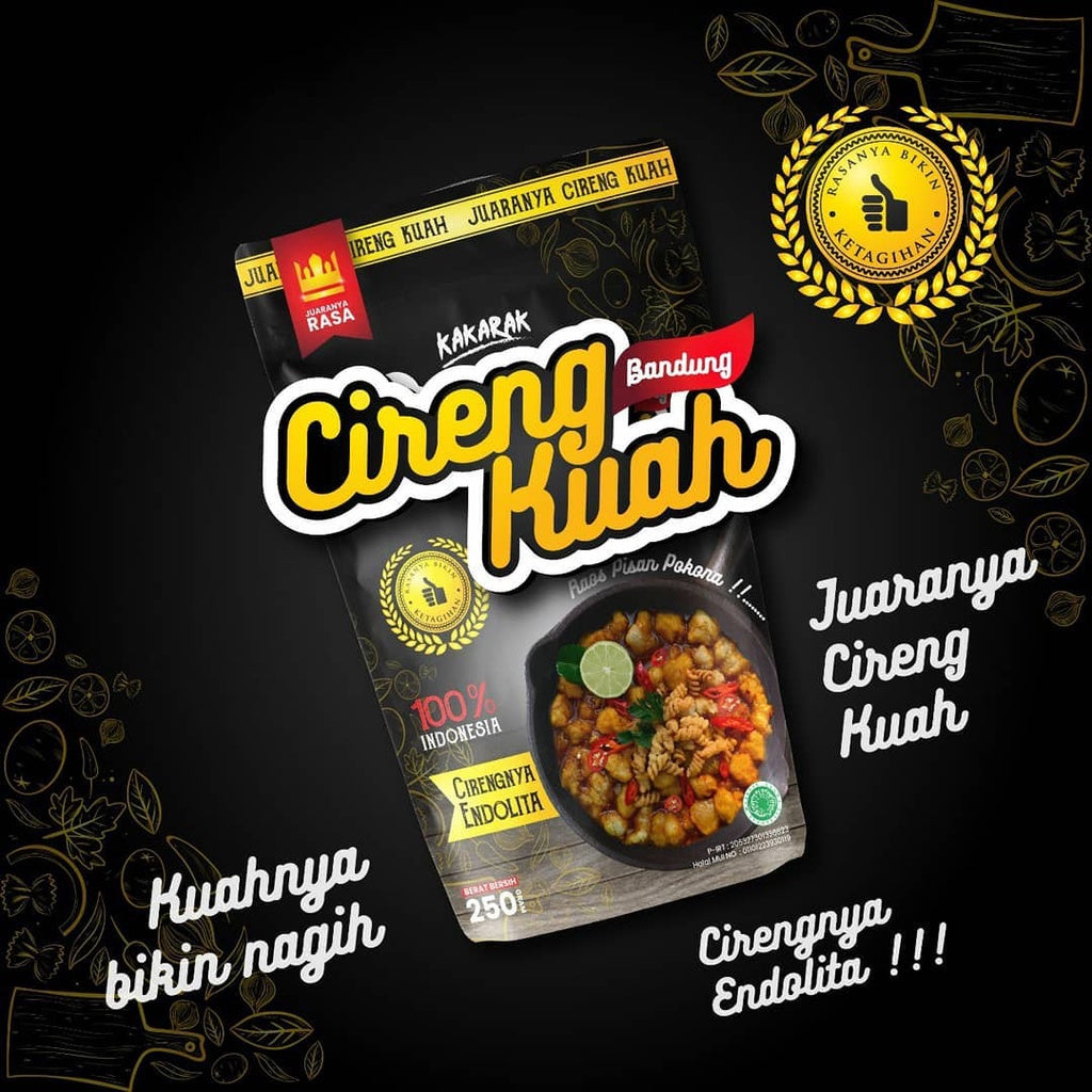 Chewy Tastyt Fried Tapioca Flour | Cireng Kuah Kakarak 250 gr