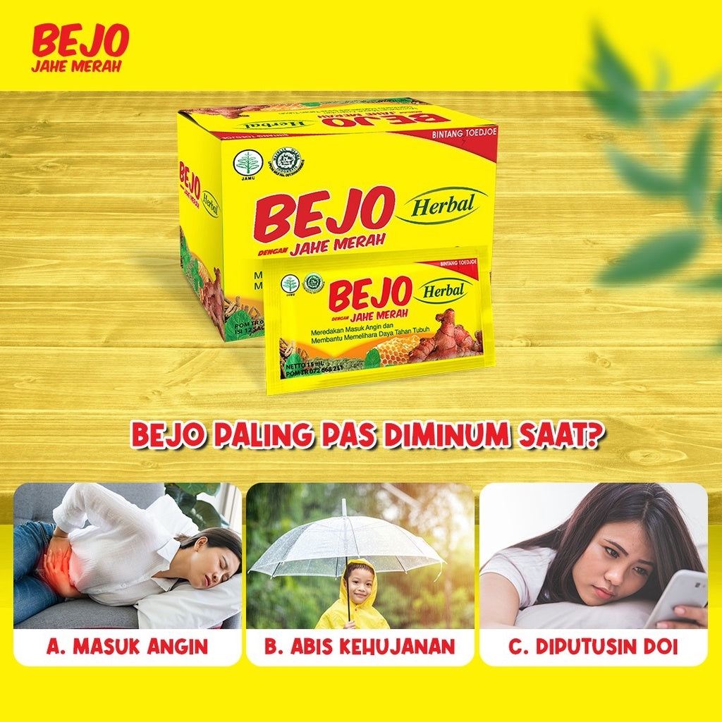 Herbal Relief for Discomfort | Bintang Toedjoe Bejo Masuk Angin (1 Box, 266g)