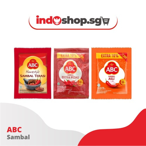 ABC Chili Sauce Sachet | Sambal ABC Sambel Asli sachet isi 1 pack isi 10 @20 gram | Indonesian Chili