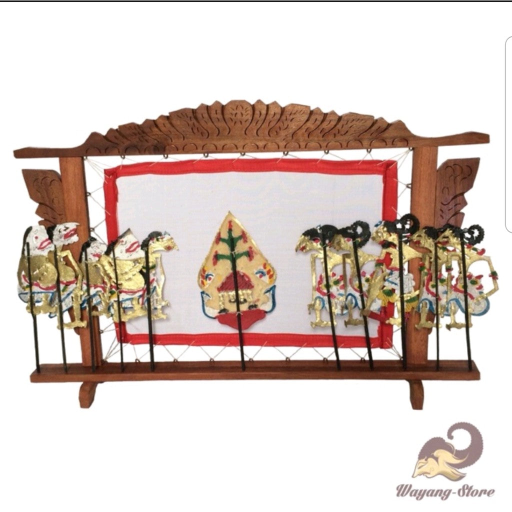 Traditional Indonesian Shadow Puppets | Miniatur Pagelaran Wayang Kulit berat 650 gram