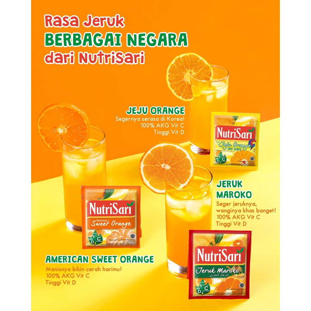 Instant Drink Sachet | Nutrisari 14g x 10 sachets | Orange | Apple | Lemon | Lime | Sour Sop | Water Melon - #indoshop#