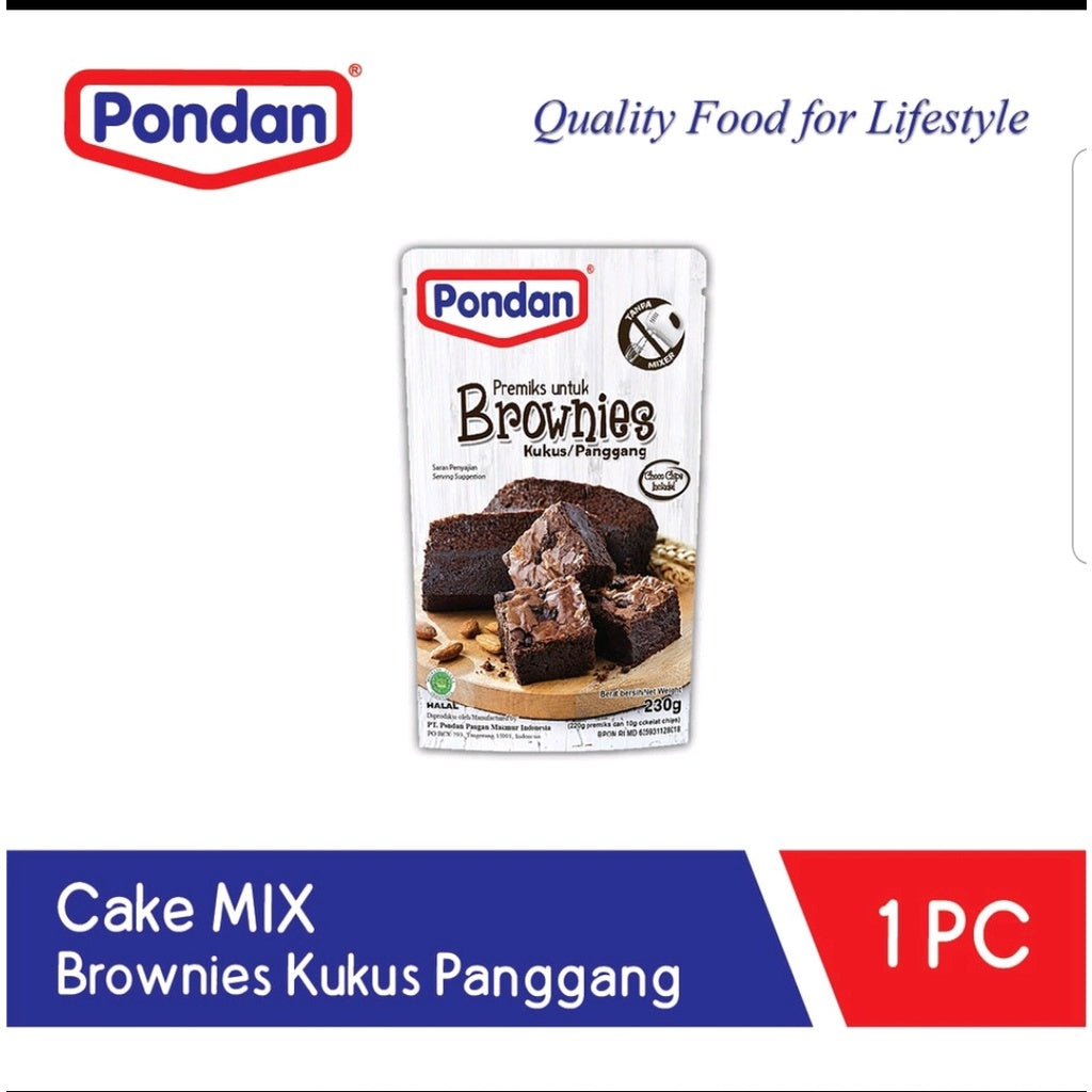 Pondan Brownies Pouch 230 gram