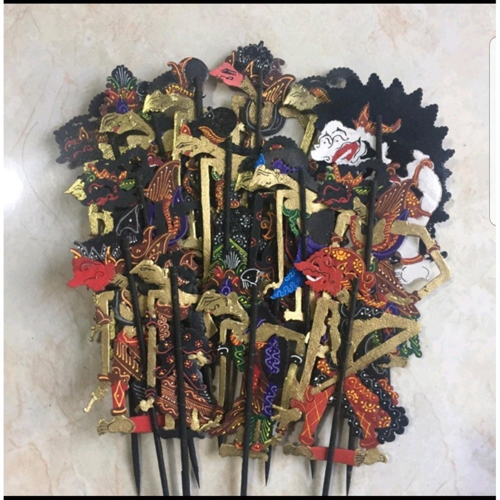 Javanese Puppet | Wayang Kulit Mini Bundle of 2 pcs