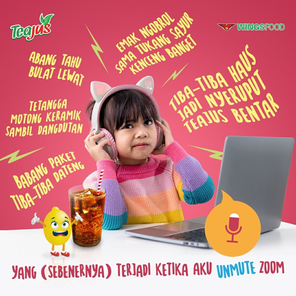 TeaJus Teh Instant Apel Melati Melon Madu Gula Batu | Wings (10 sachets, 1 renceng)