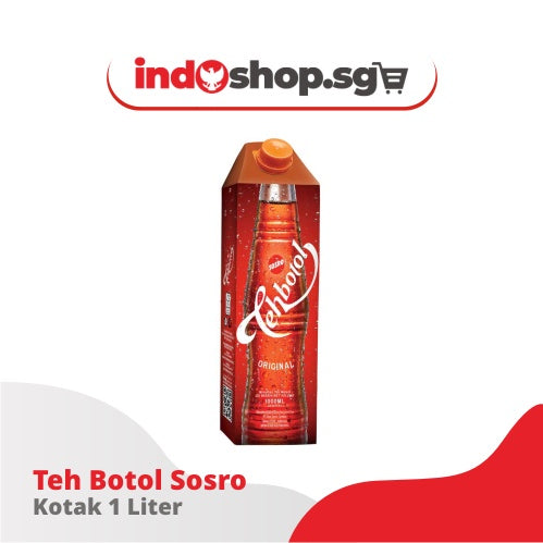 Teh Botol Sosro Kotak 1L - Authentic Indonesian Jasmine Tea Drink | Refreshing & Ready-to-Drink!