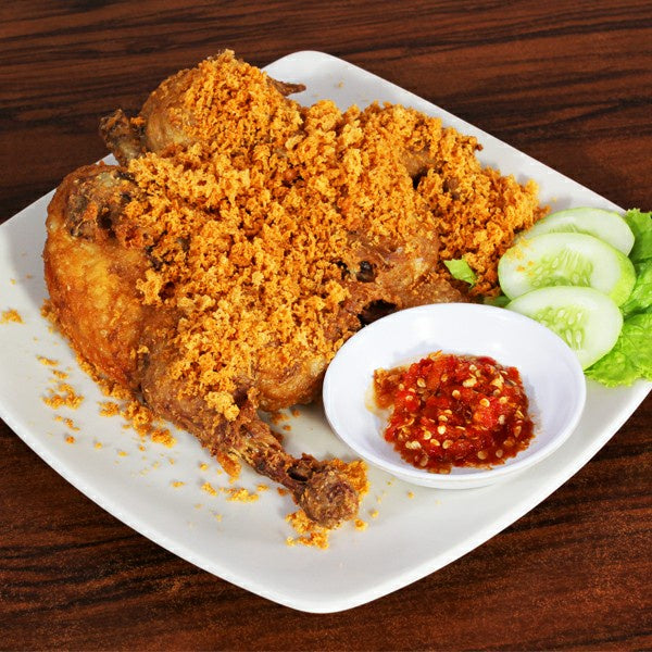 Smashed Chicken Crispy Topping Ready to eat | Kremesan FourLeaf Ayam Penyet Kremesan 100gr