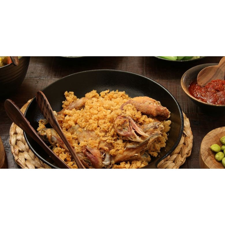 Smashed Chicken Crispy Topping Ready to eat | Kremesan FourLeaf Ayam Penyet Kremesan 100gr
