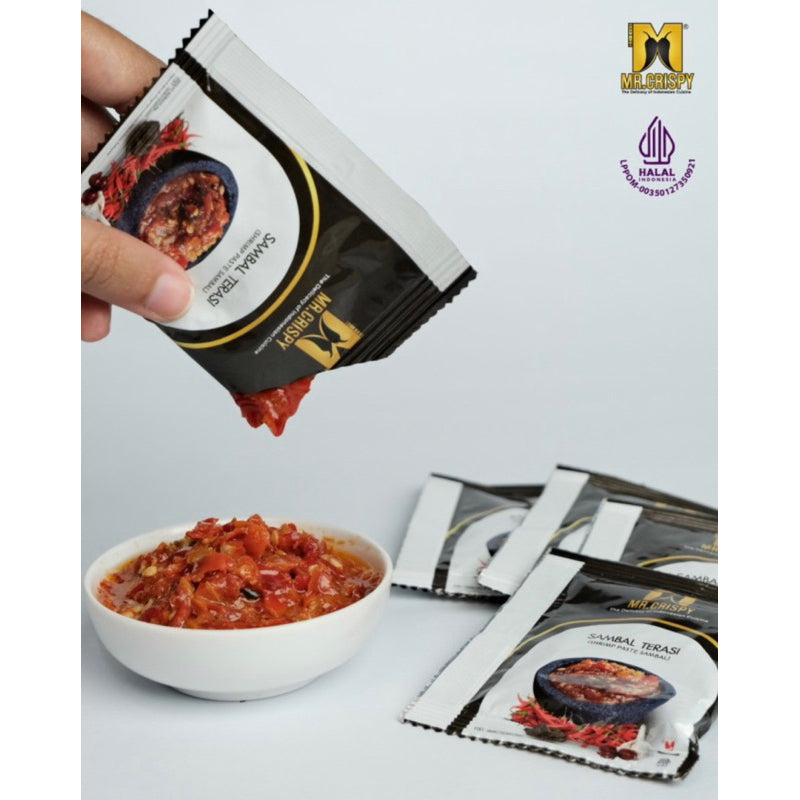 Sambal Sachet Mr Crispy 10 sachets @20gr | Indonesian Chili | Belacan | Onion | Green | Rica | Jontor #indoshop#