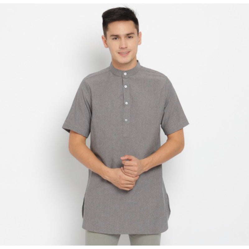 Baju Koko Kurta Pria Ankara - Toraformen Lengan Pendek Premium Katun