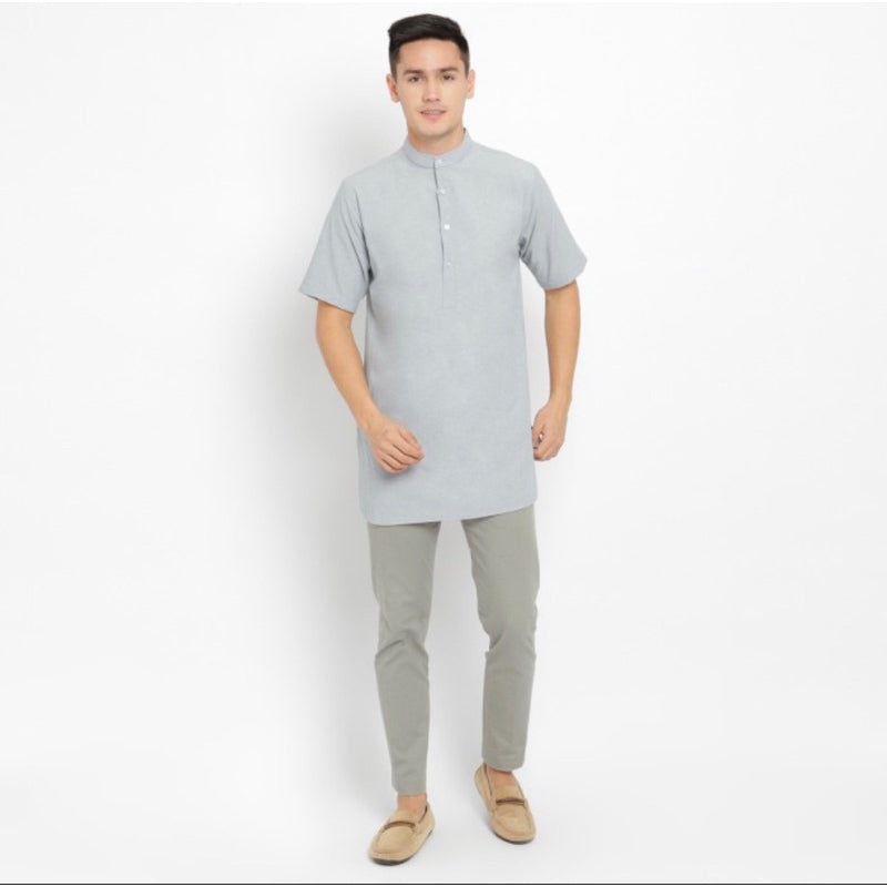 Baju Koko Kurta Pria Ankara - Toraformen Lengan Pendek Premium Katun