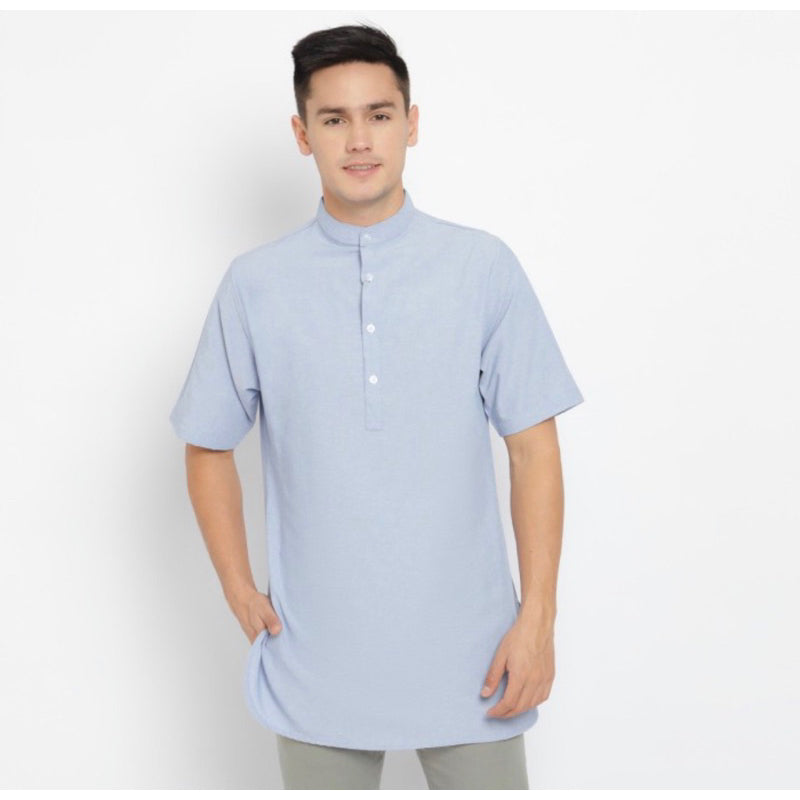 Baju Koko Kurta Pria Ankara - Toraformen Lengan Pendek Premium Katun