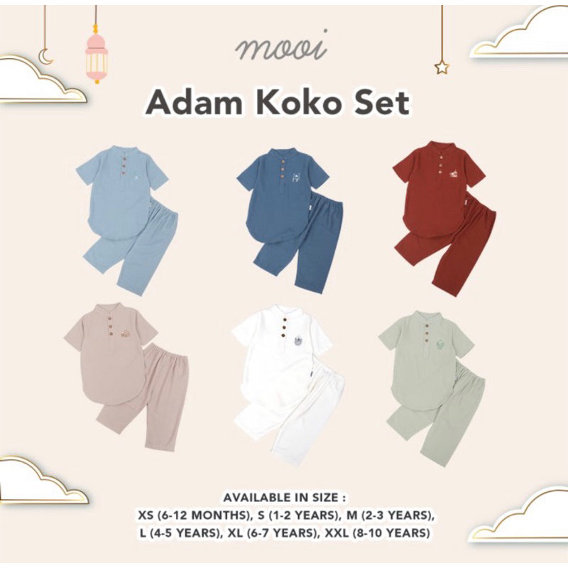 Mooi Adam Koko Set Setelan Koko Anak