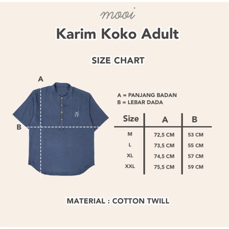 Mooi Kemeja Koko Baju Koko Pria Karim